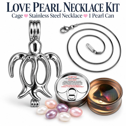 Collana gabbia perle tartaruga