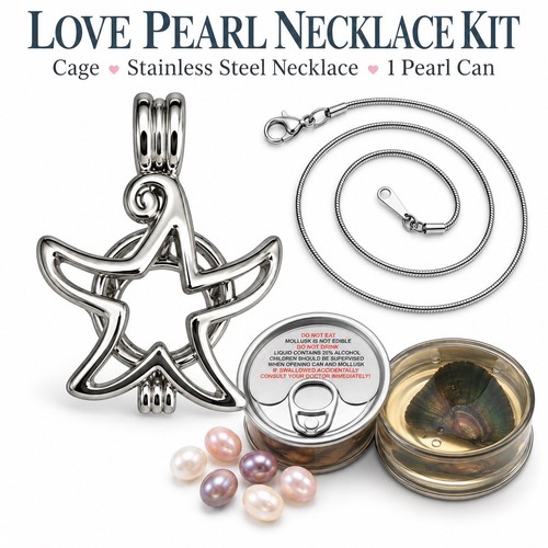 Collana gabbia perle stelle