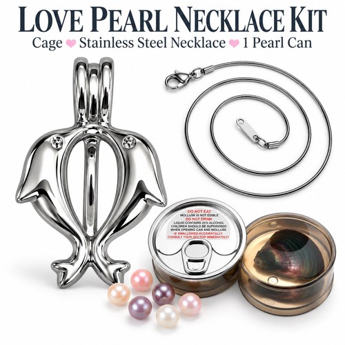 Collana gabbia perle - , delfini