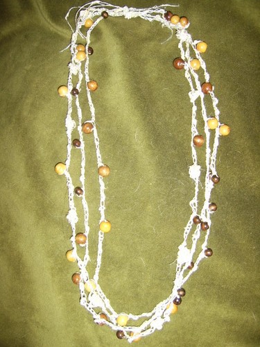 Collana uncinetto con sfere - , in