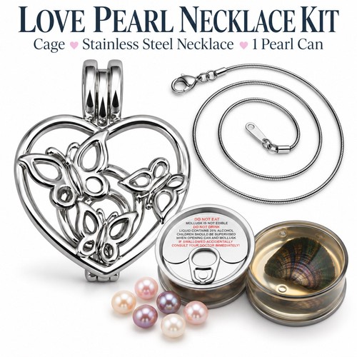 Collana gabbia perle cuore